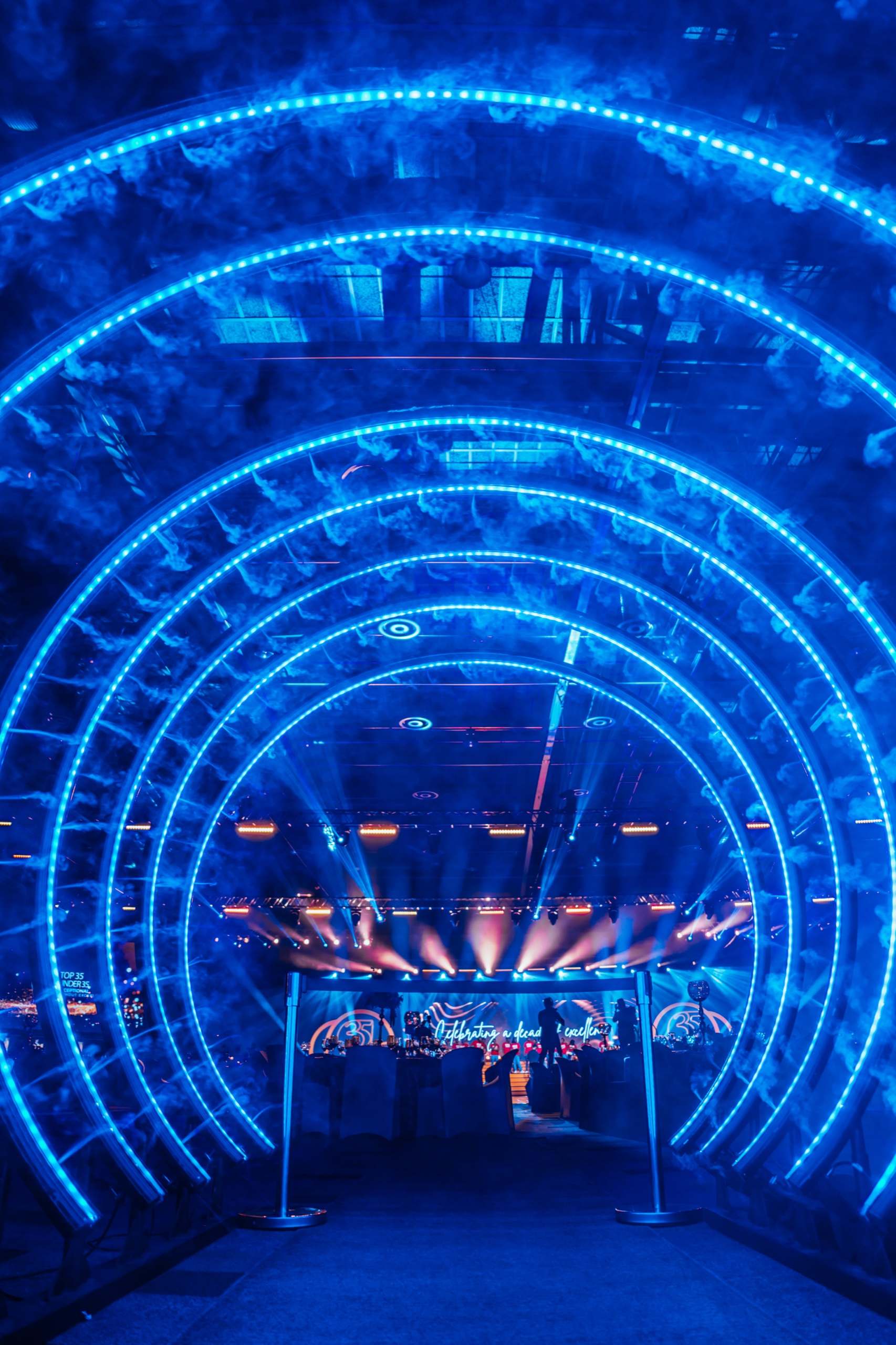 Walk-in LED tunnel at the SAICA Top 35 Under 35 gala